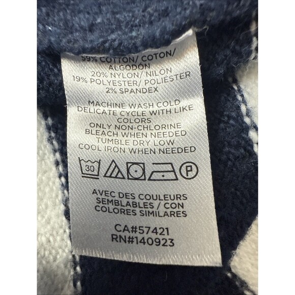 Loft Womens Large Stripe Navy White Sweater Buttons‎ Nautical Coastal Preppy - Picture 5 of 8